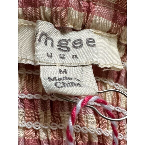 Umgee Women's Orange Gingham Sleeveless Jumpsuit Size M Casual Spring - Picture 6 of 6